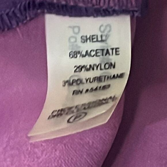 Calvin Klein Womens Purple Sleeveless Satin Ruched‎ Front Midi Dress Size 12 - Picture 6 of 6